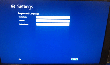 Windows Server 2012 Setup Screen